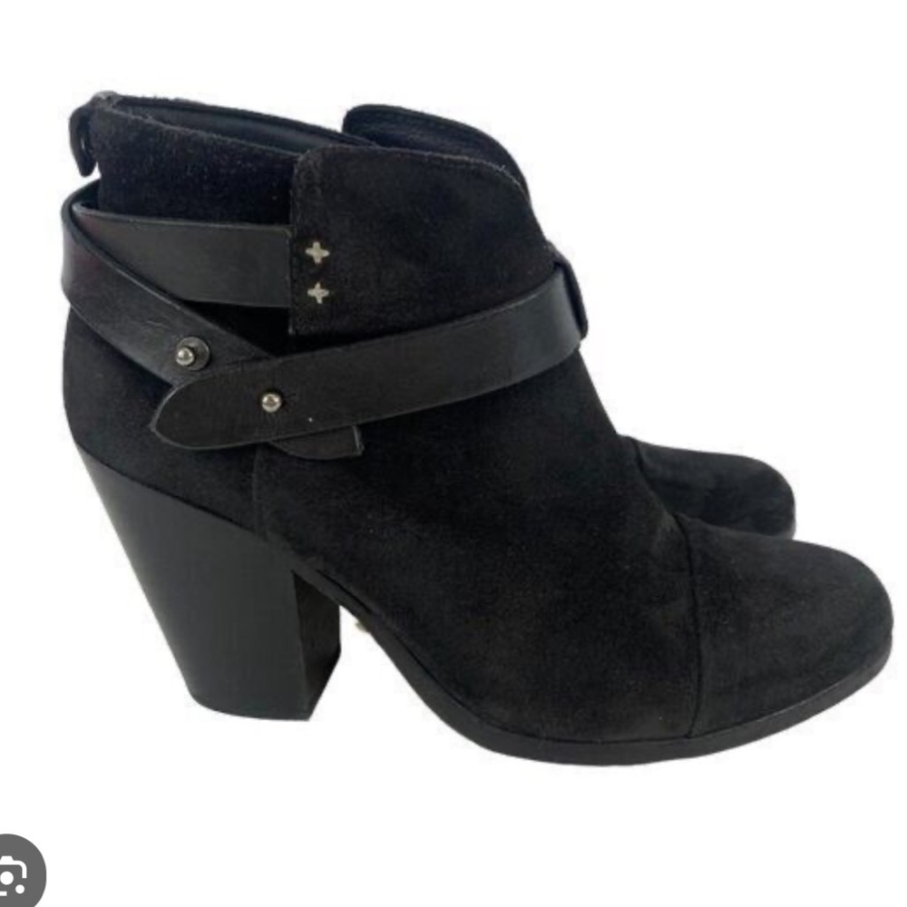 Rag & Bone Harrow Black suede‎ ankle bootie 36 $365